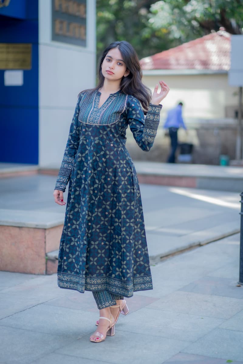Blue Anarkali