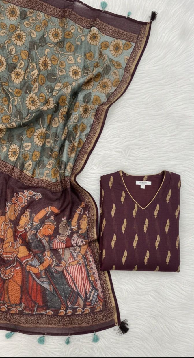 NALINI - Chanderi puchwai suit