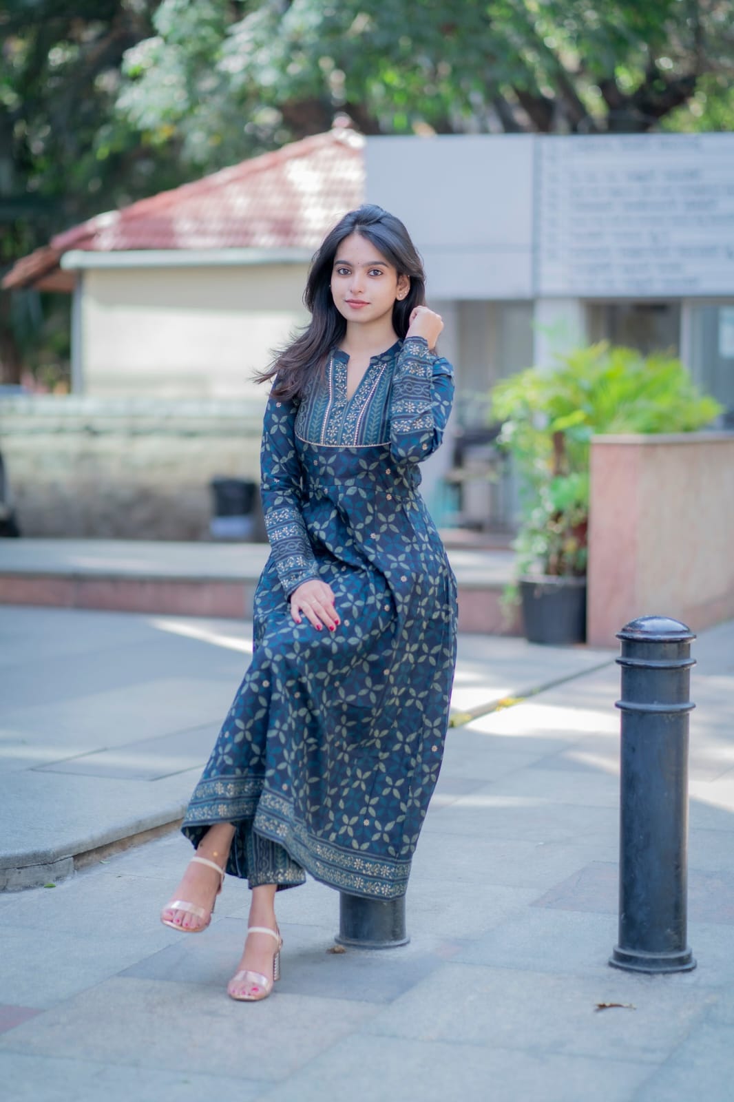 Blue Anarkali