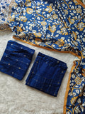 Royal blue kalamkari set