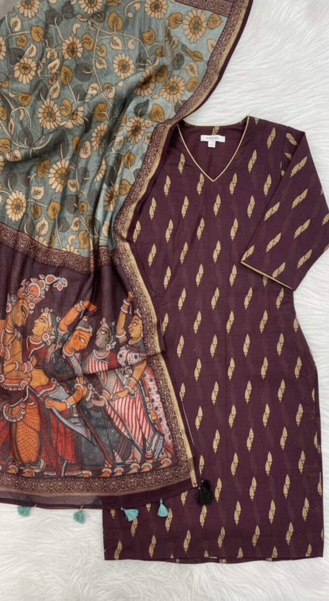 NALINI - Chanderi puchwai suit