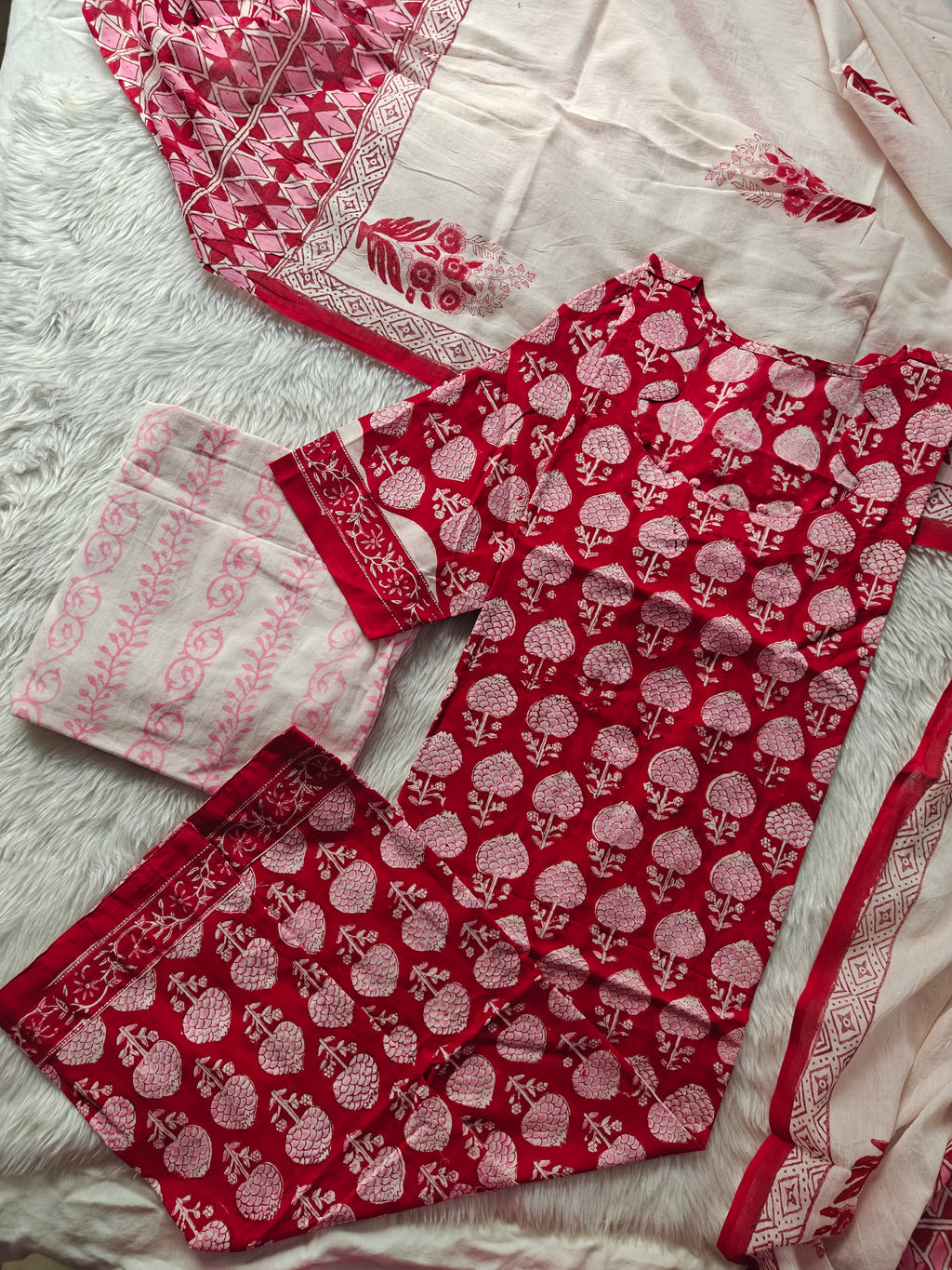 Red Ivory suit set