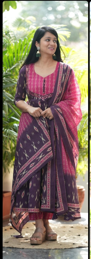 Wine / Pink anarkali