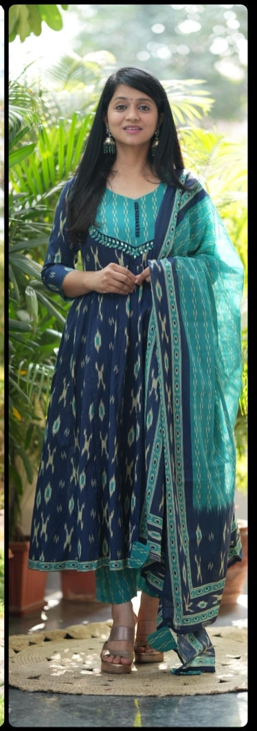 Blue / Green anarkali