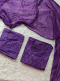 Purple handblock suit set